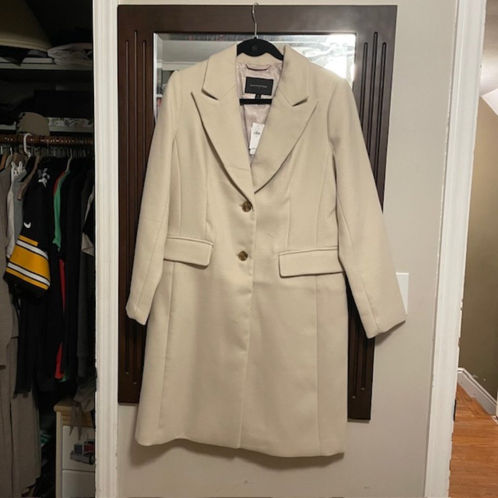 Banana Republic Factory - DOUBLE CLOTH COAT - Size M - Cream